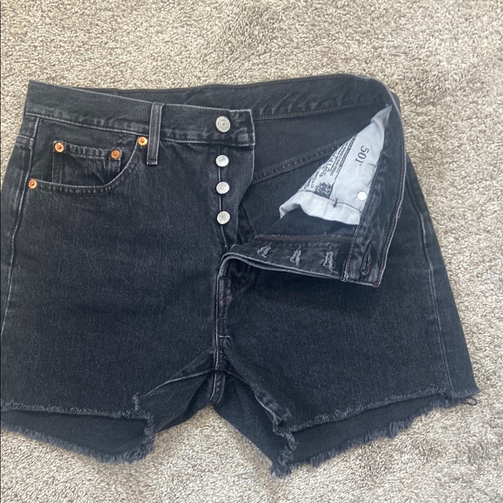 Levi's Black Denim Shorts - Picture 4 of 13